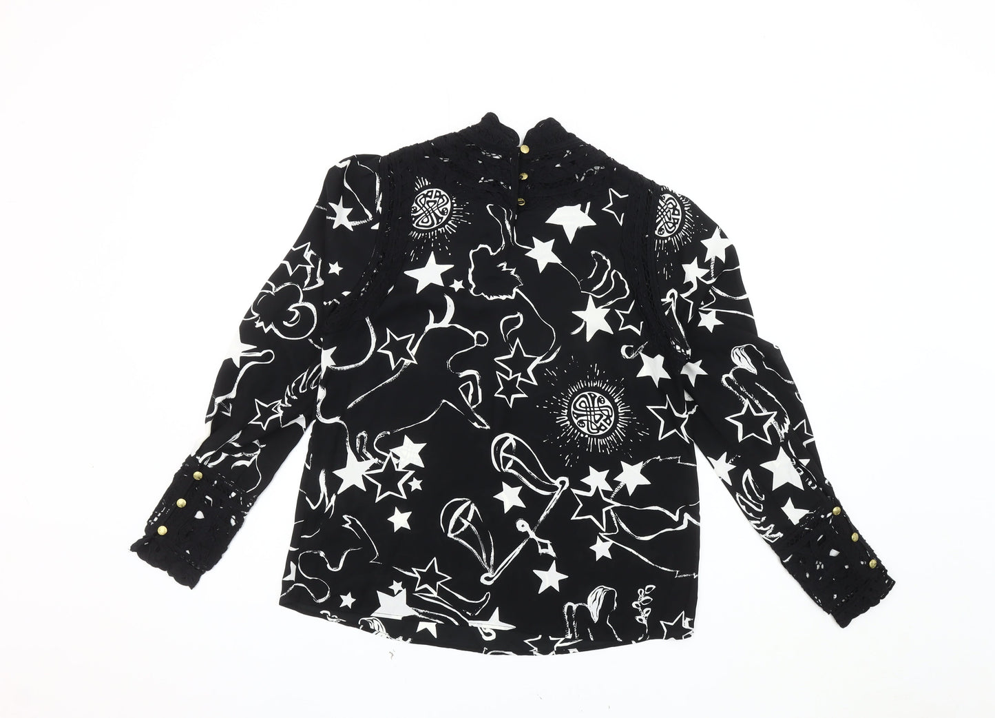 Womens UK Size 10 BiBA Black  Blouse