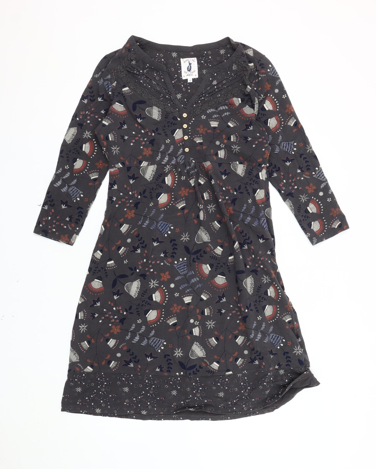 Mantaray Women's Multicoloured Floral Dress, Size 12