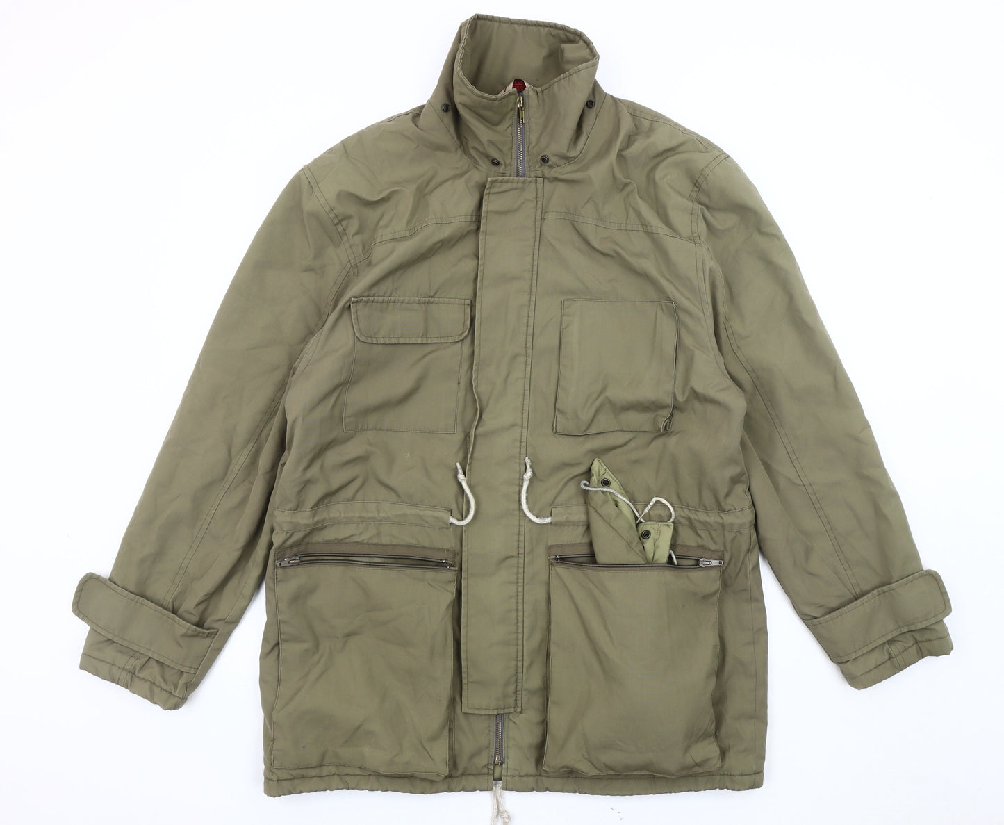 Mens UK Size M Boston Athletic Club Green Parka Coat