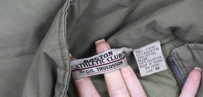 Mens UK Size M Boston Athletic Club Green Parka Coat