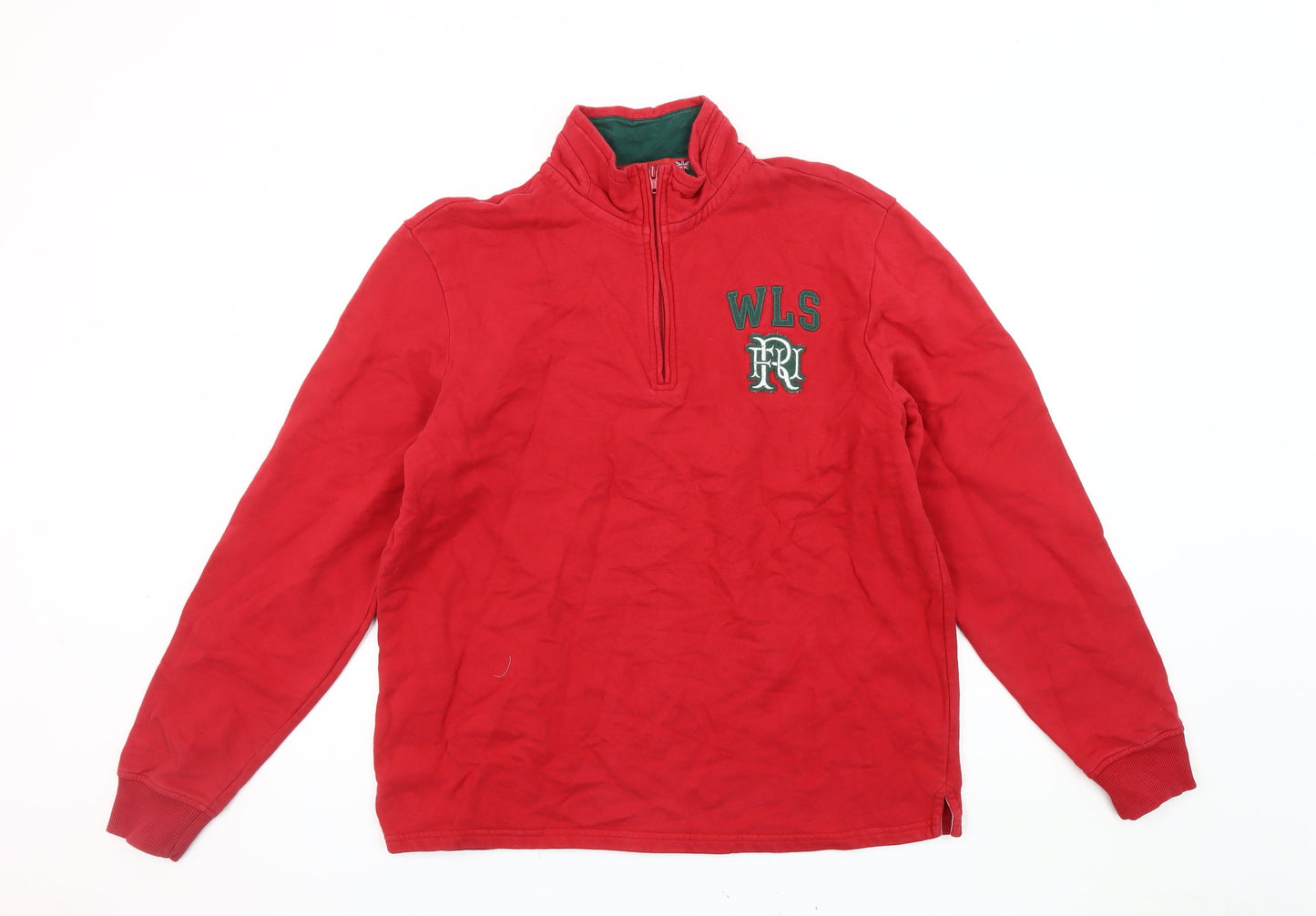 Front Up Men's Red Rugby Sweatshirt, Size L