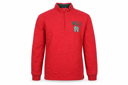 Front Up Men's Red Rugby Sweatshirt, Size L