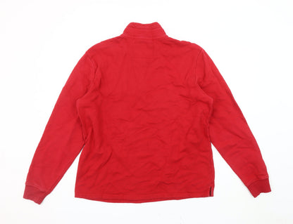 Front Up Men's Red Rugby Sweatshirt, Size L