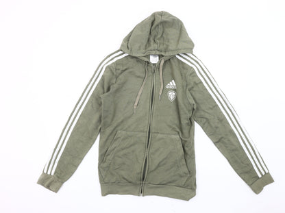 Adidas Men's Green Hooded Jacket XS