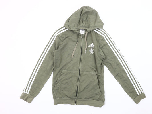 Adidas Men's Green Hooded Jacket XS