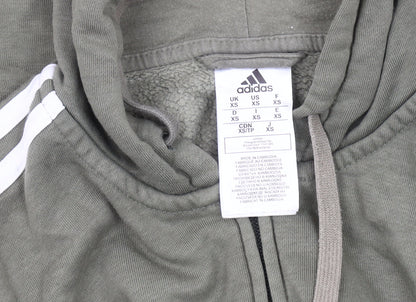 Adidas Men's Green Hooded Jacket XS