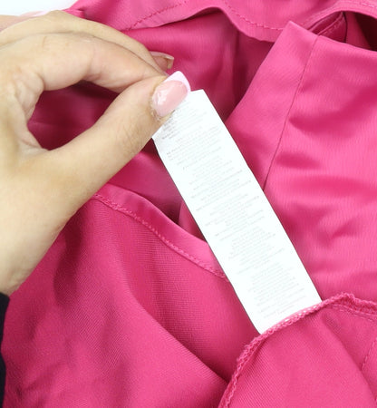 Boohoo Women's Pink Flare Ruffle Short Skirt Size 12