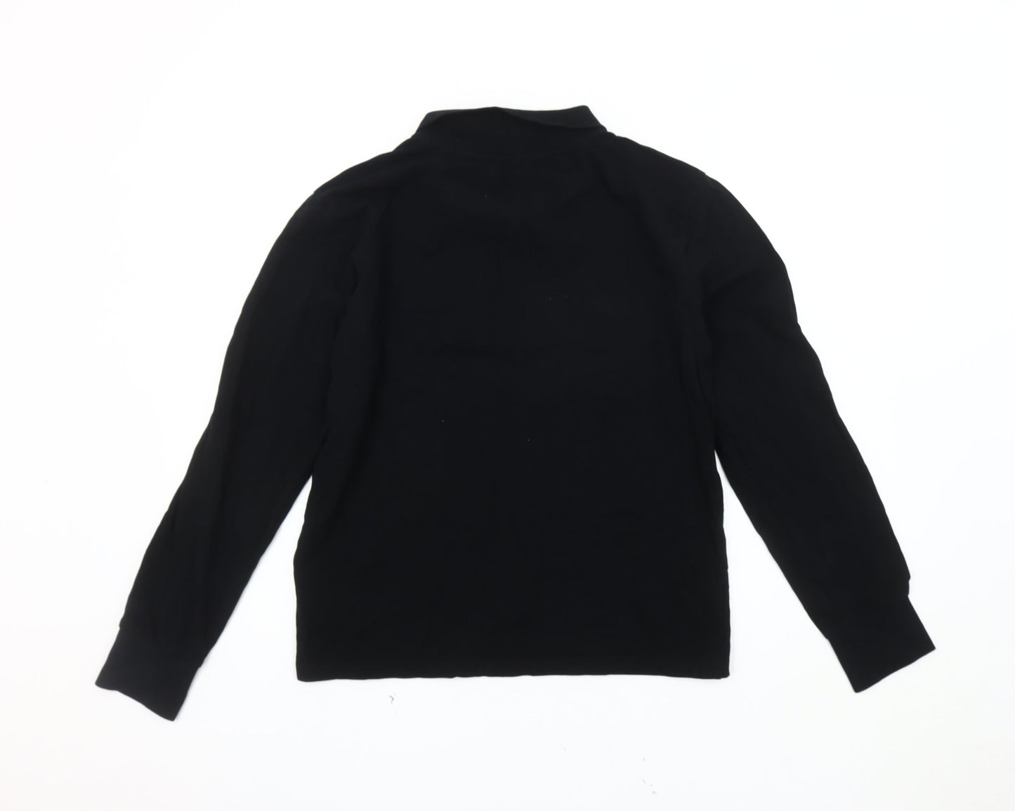 Brave Soul Men's Black Long Sleeve Polo Shirt S