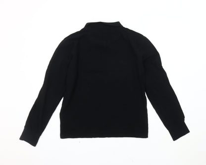 Brave Soul Men's Black Long Sleeve Polo Shirt S