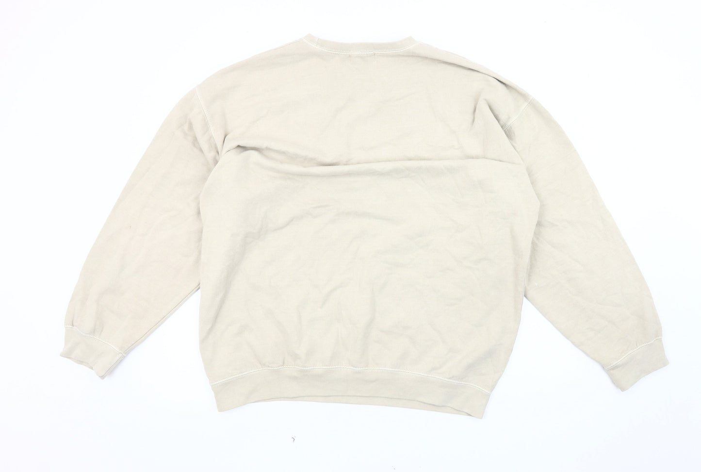 Topman Men's Beige Pullover Sweatshirt L