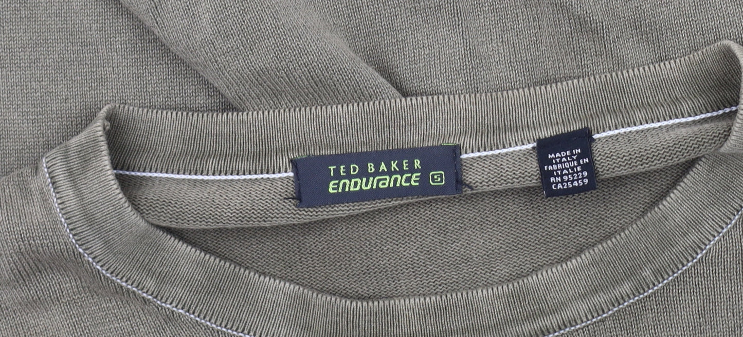 Ted Baker Men's Green Cotton Sweatshirt S