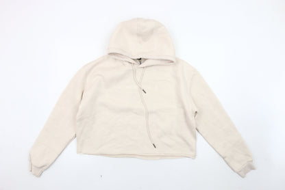 Lounge Women’s Beige Hoodie, Large, Cotton Blend