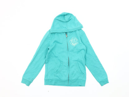 Roxy Girls Blue Hooded Jacket - Size 10, Winter Favourite
