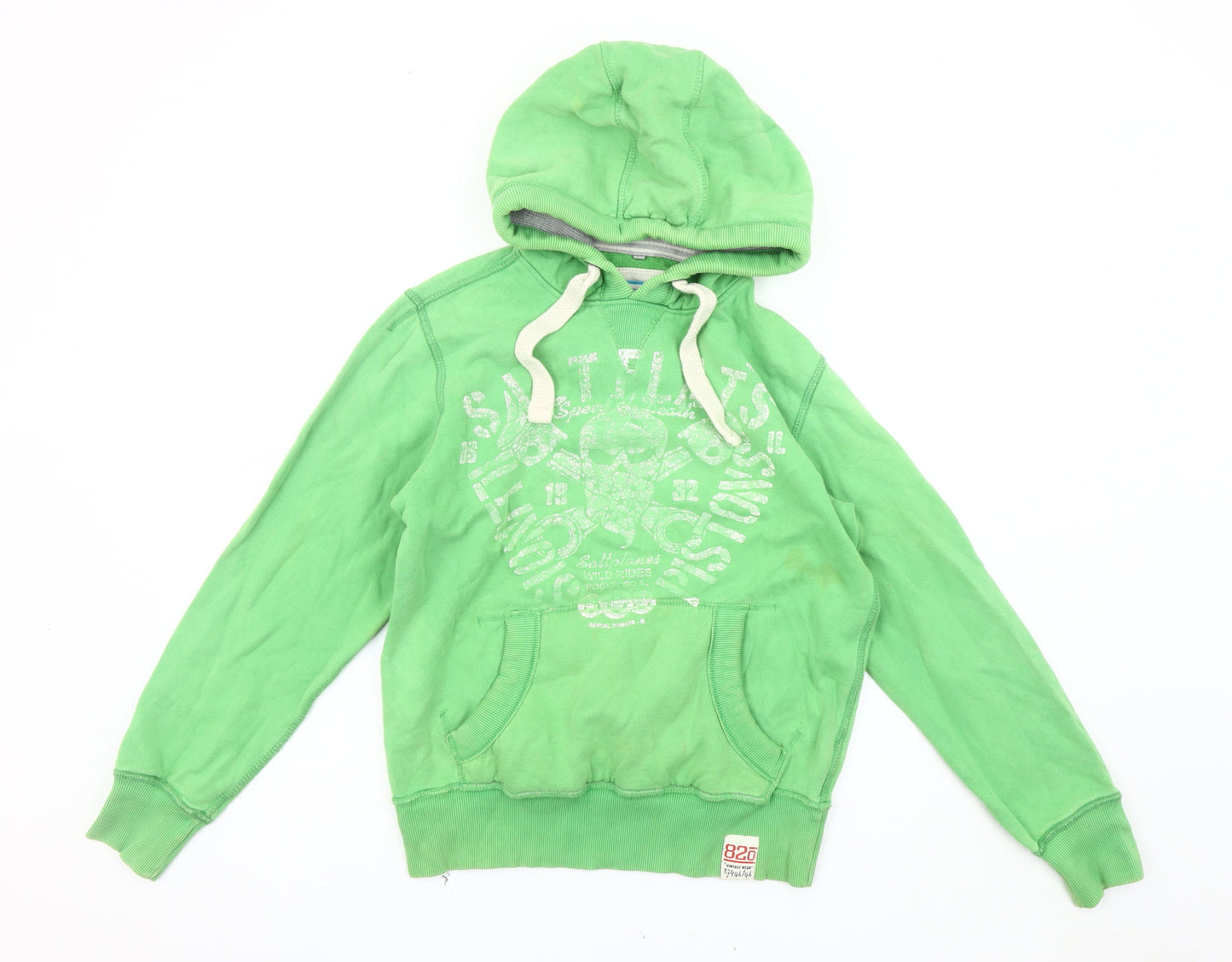 Mens UK Size S NEXT Green Pullover Hoodie