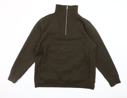 Autograph Men's XL Brown Sweatshirt with 1/4 Zip