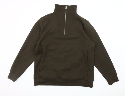 Autograph Men's XL Brown Sweatshirt with 1/4 Zip