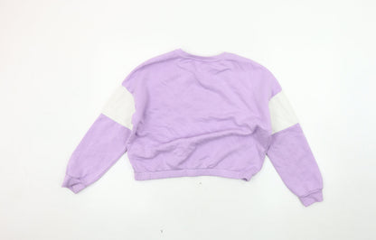 Marks and Spencer Girls Purple Pullover Sweatshirt, 11-12 Years