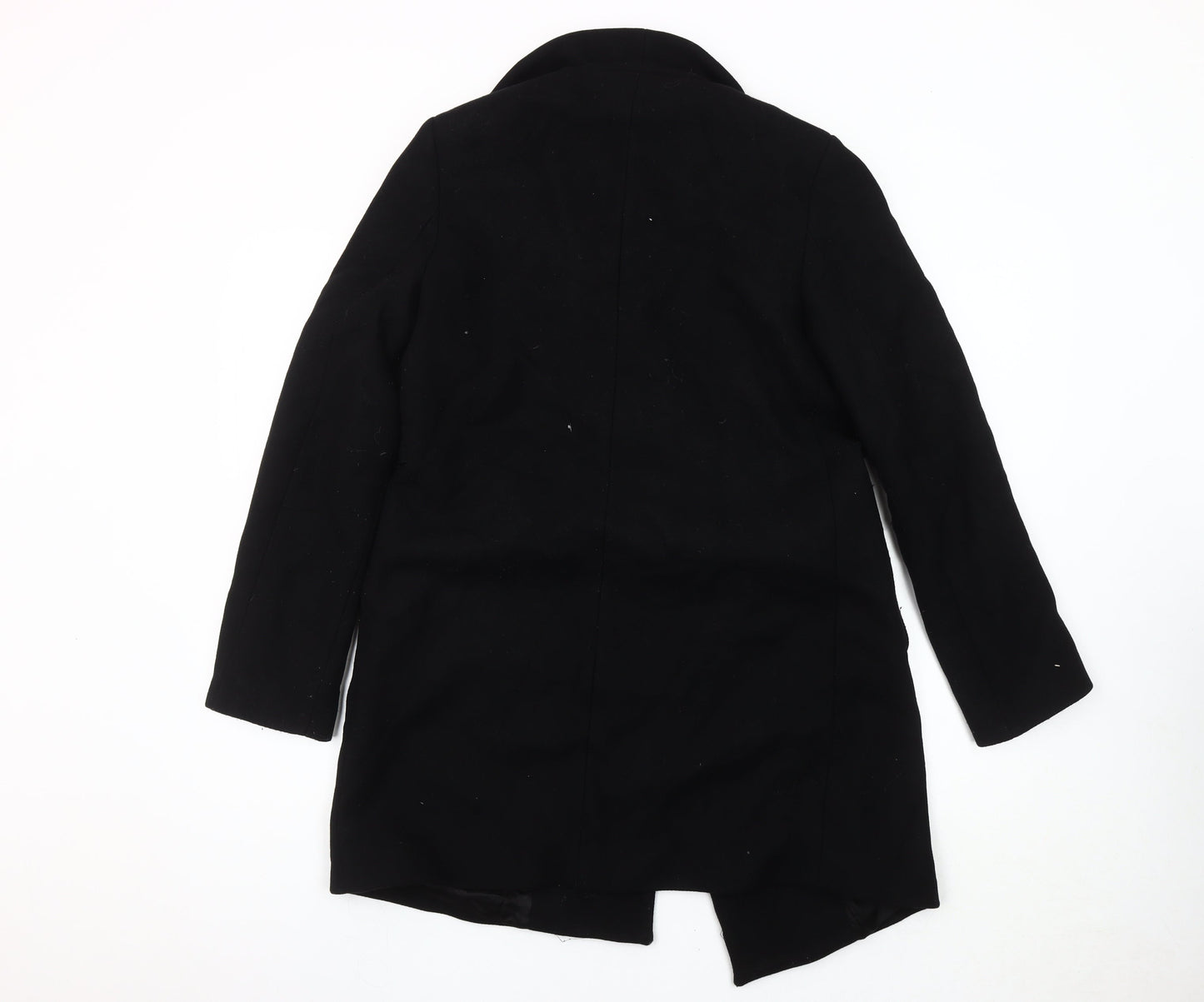 Womens UK Size XS Zara Black Overcoat