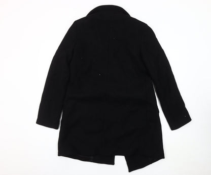 Womens UK Size XS Zara Black Overcoat
