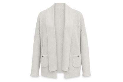 Marks and Spencer Women's Grey Knit Open Front Cardigan, Size 12