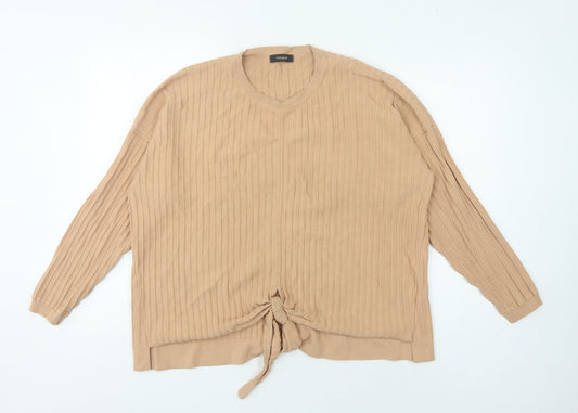 Womens UK Size 16 Marks and Spencer Beige Pullover Jumper