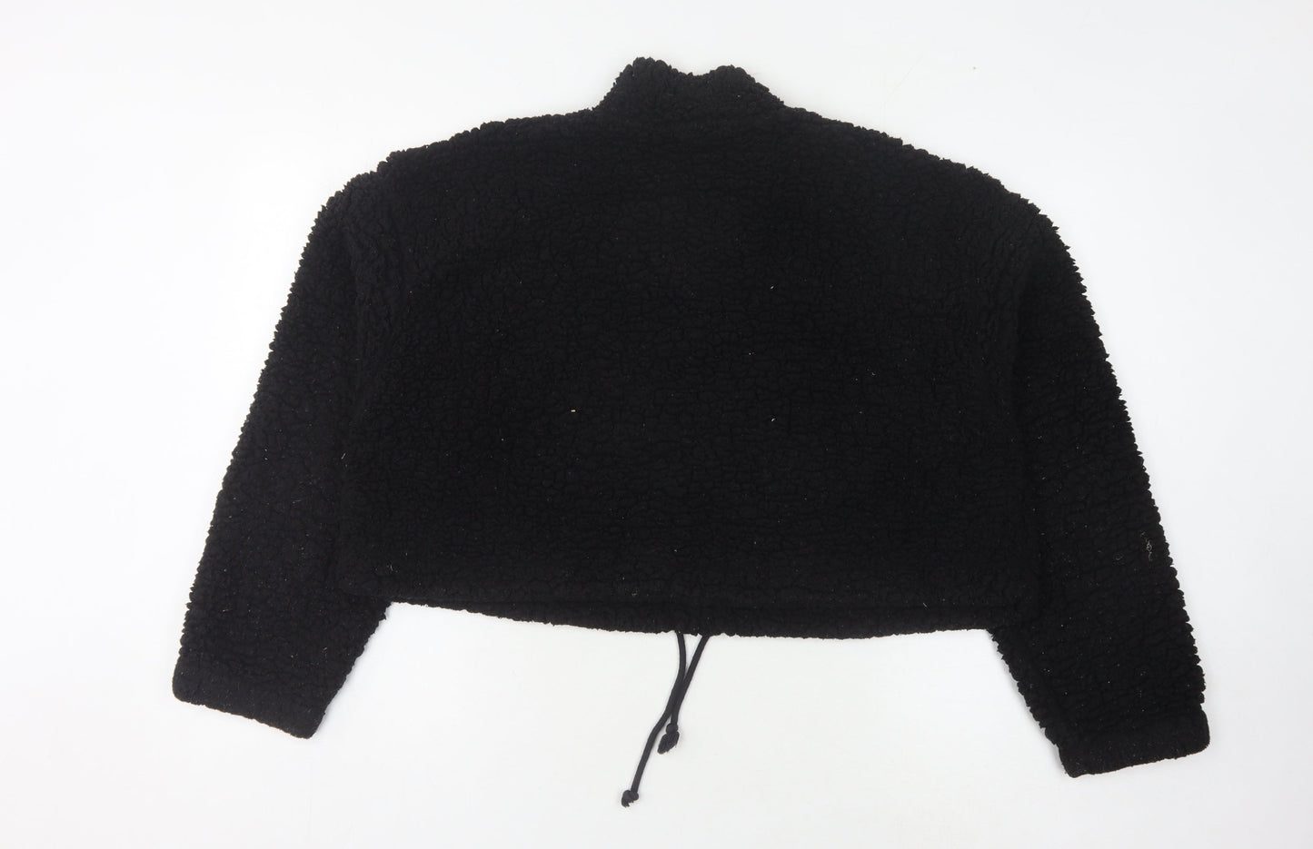 Topshop Women's Black Fleece Pullover - Size 14