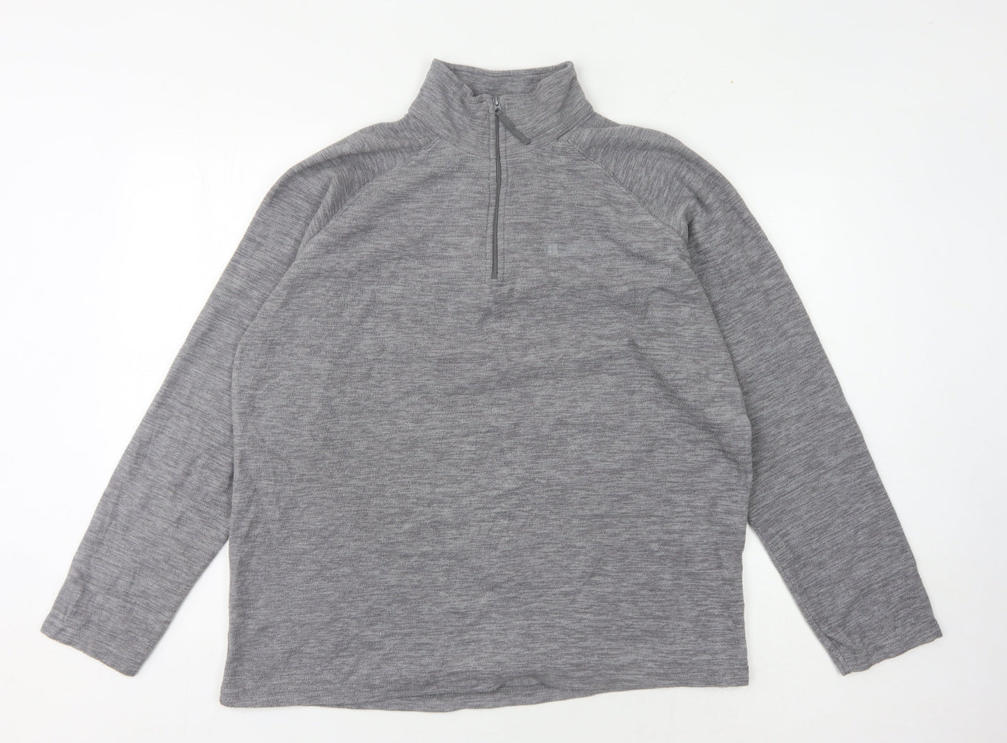Unisex Adults UK Size L Mountain Warehouse Grey 1/4 Zip Sweatshirt