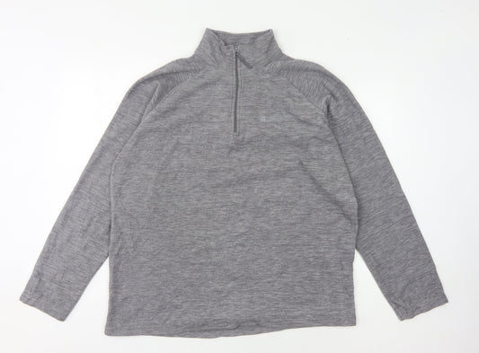 Unisex Adults UK Size L Mountain Warehouse Grey 1/4 Zip Sweatshirt