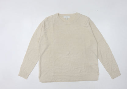 Womens UK Size 14 Marks and Spencer Beige Pullover Jumper