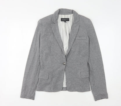 Mango Women Grey XS Classic Blazer