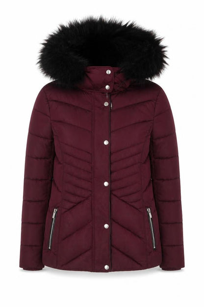 New Look Women's Red Hooded Jacket Size 8