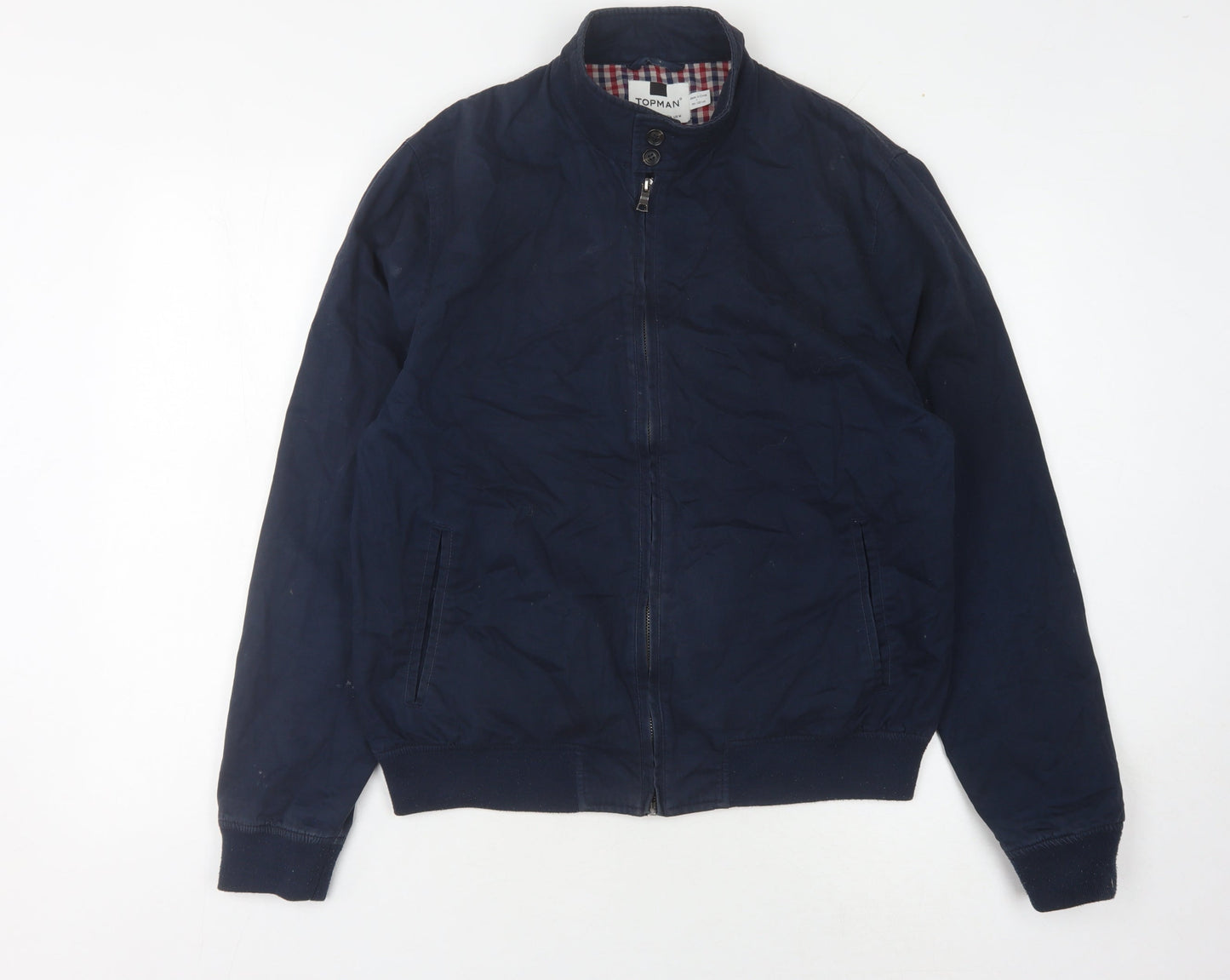 Mens UK Size M Topman Blue Basic Jacket