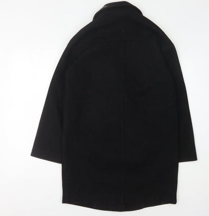 Womens UK Size 8 Topshop Black Overcoat