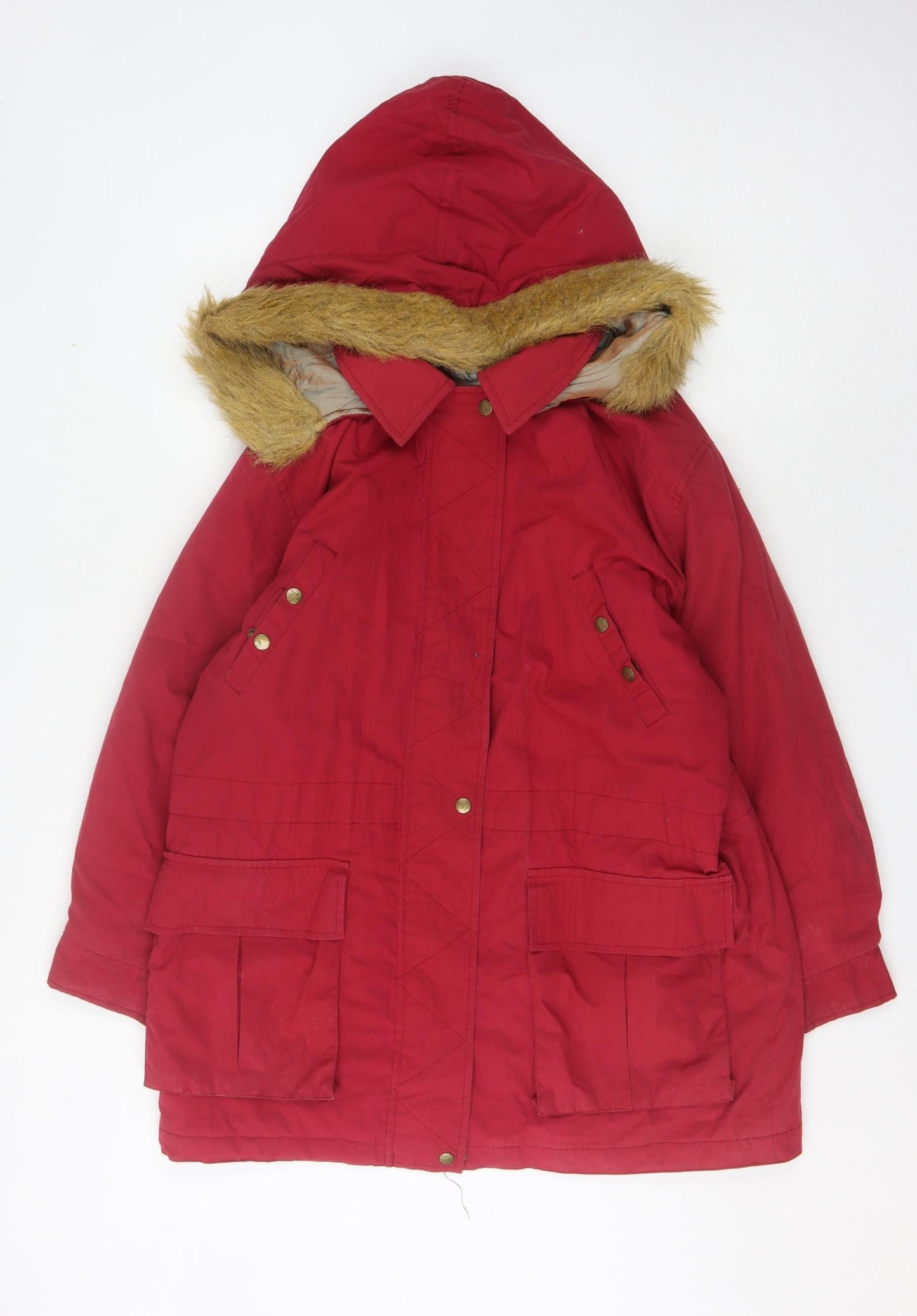 Island Republic Red Women's Parka Coat M