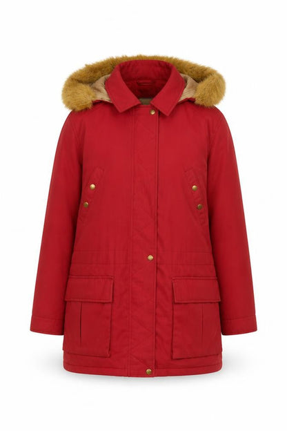 Island Republic Red Women's Parka Coat M
