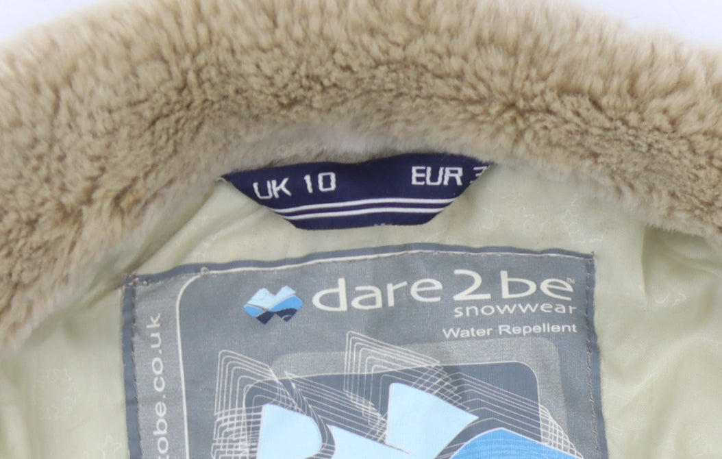 Dare 2b Women's Beige Fur Trim Jacket Size 10