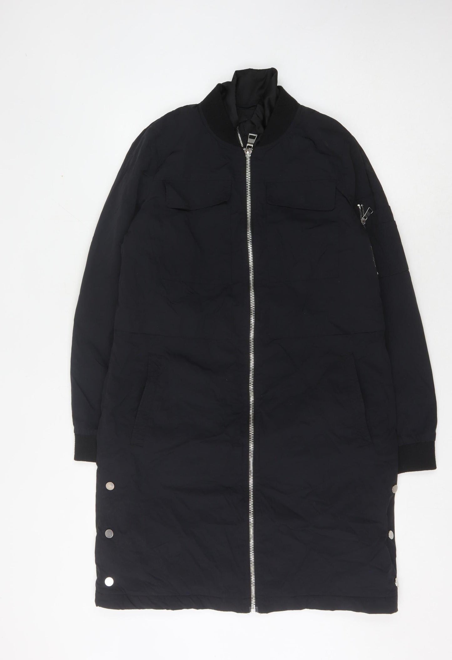 Womens UK Size 10 NEXT Black Bomber Jacket
