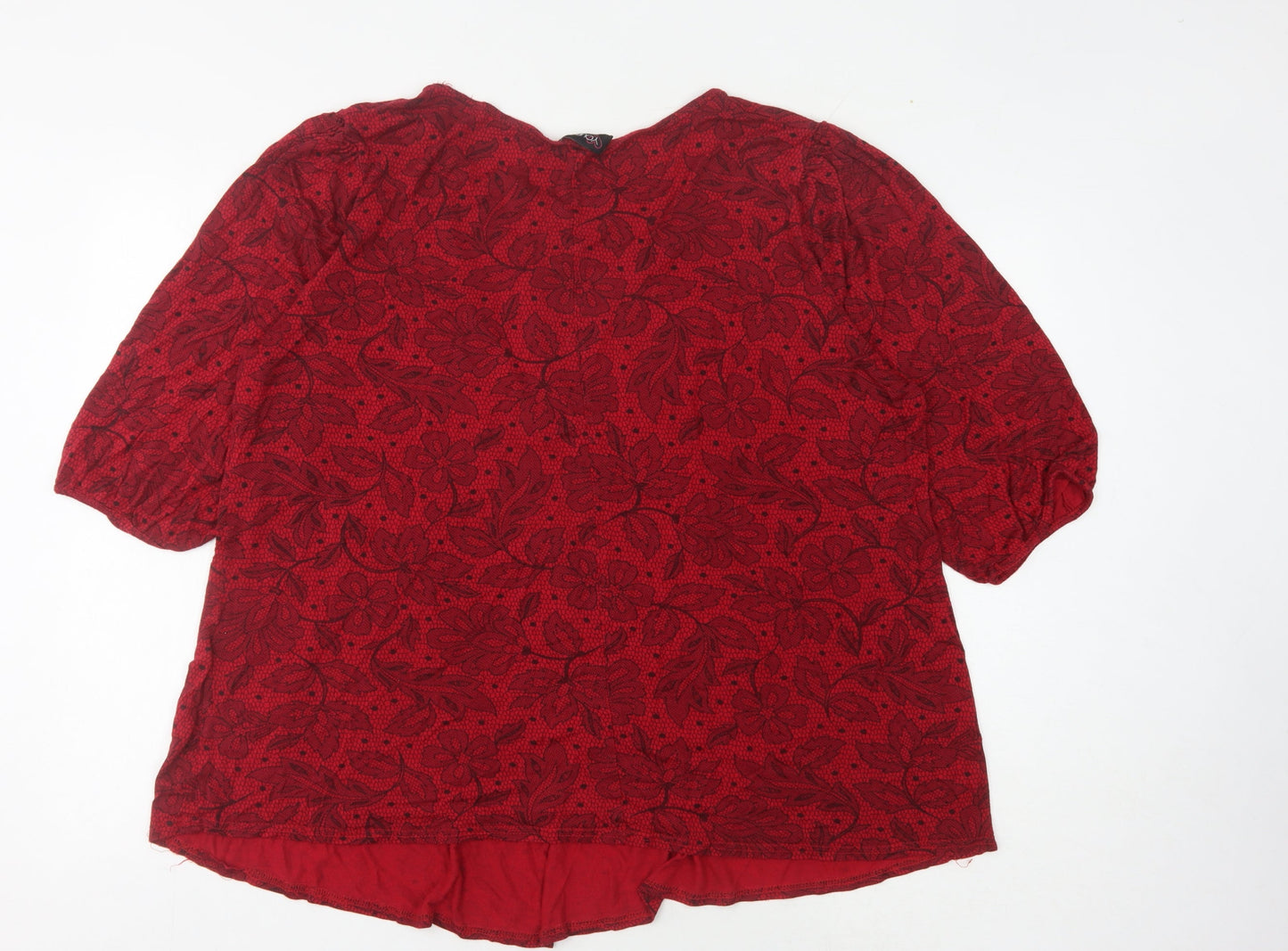 Womens UK Size 24 Yours Red  Blouse