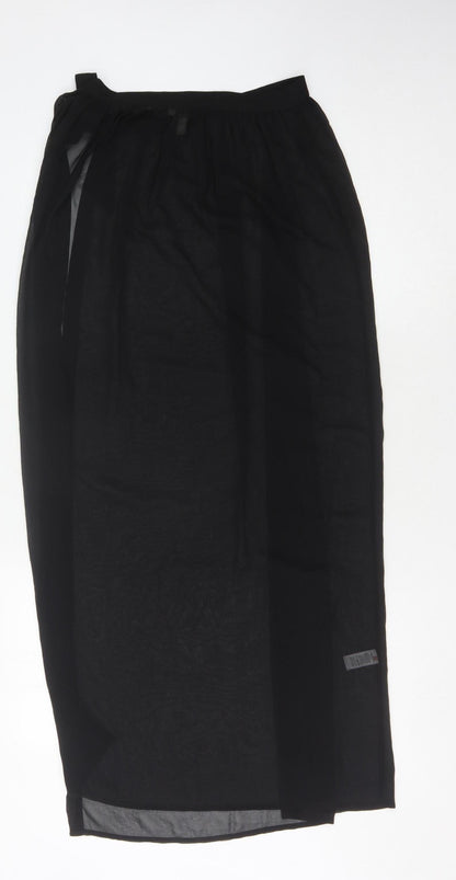 ASOS Women's Black Wrap Midi Skirt - Size 8