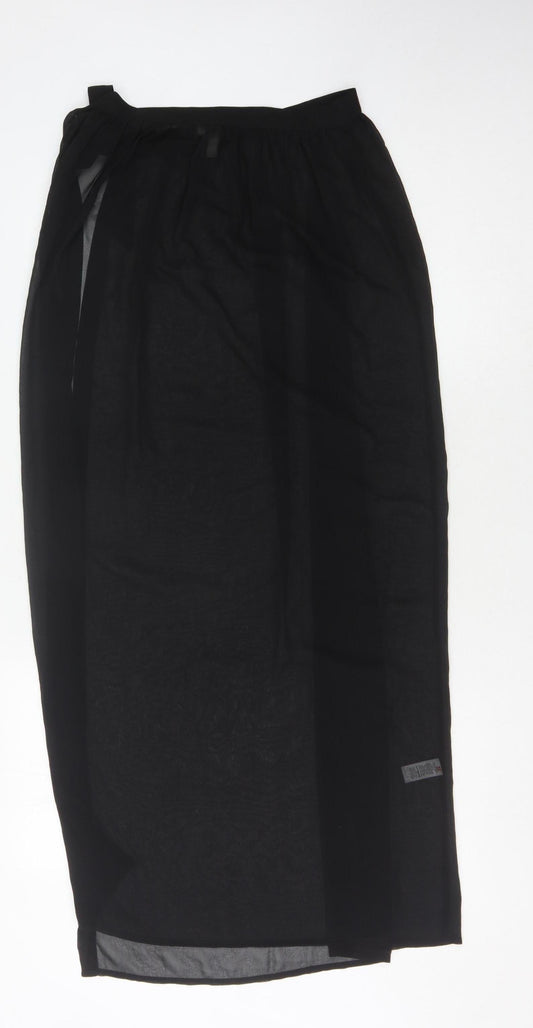 ASOS Women's Black Wrap Midi Skirt - Size 8