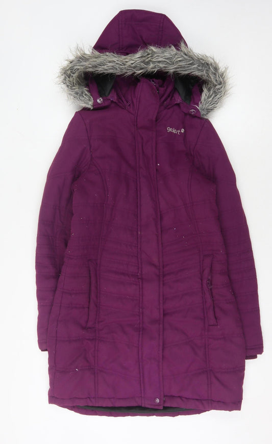 Gelert Women's Purple Hooded Winter Coat Size 8