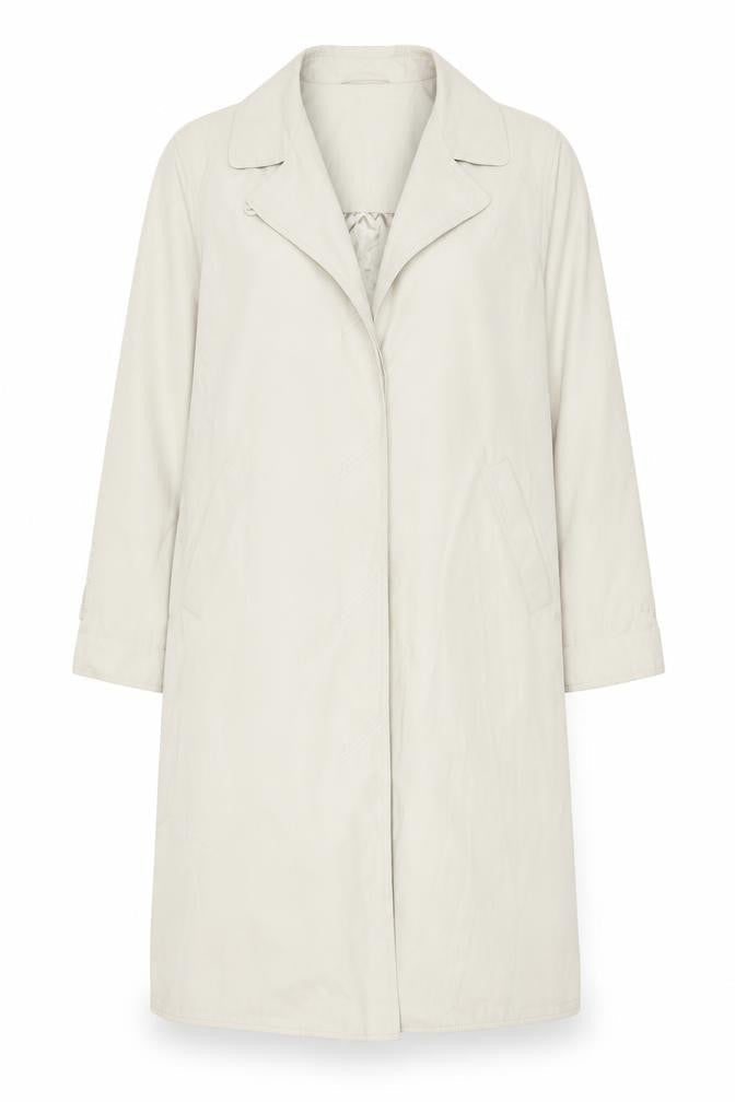 Telemac Women's Beige Trench Coat M Casual Long Sleeve