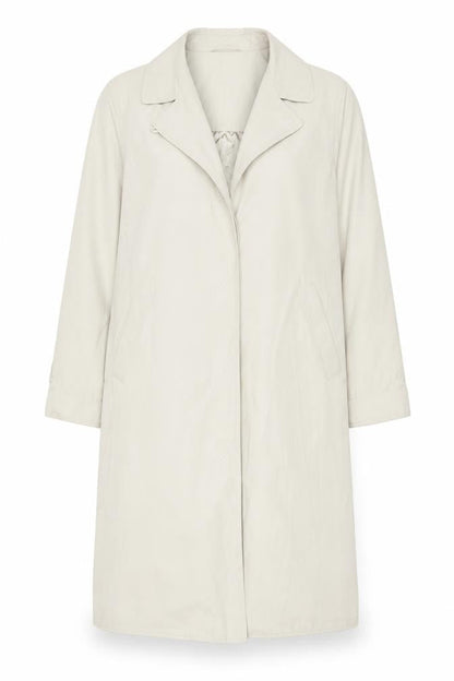 Telemac Women's Beige Trench Coat M Casual Long Sleeve