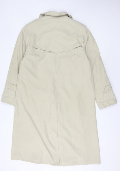Telemac Women's Beige Trench Coat M Casual Long Sleeve