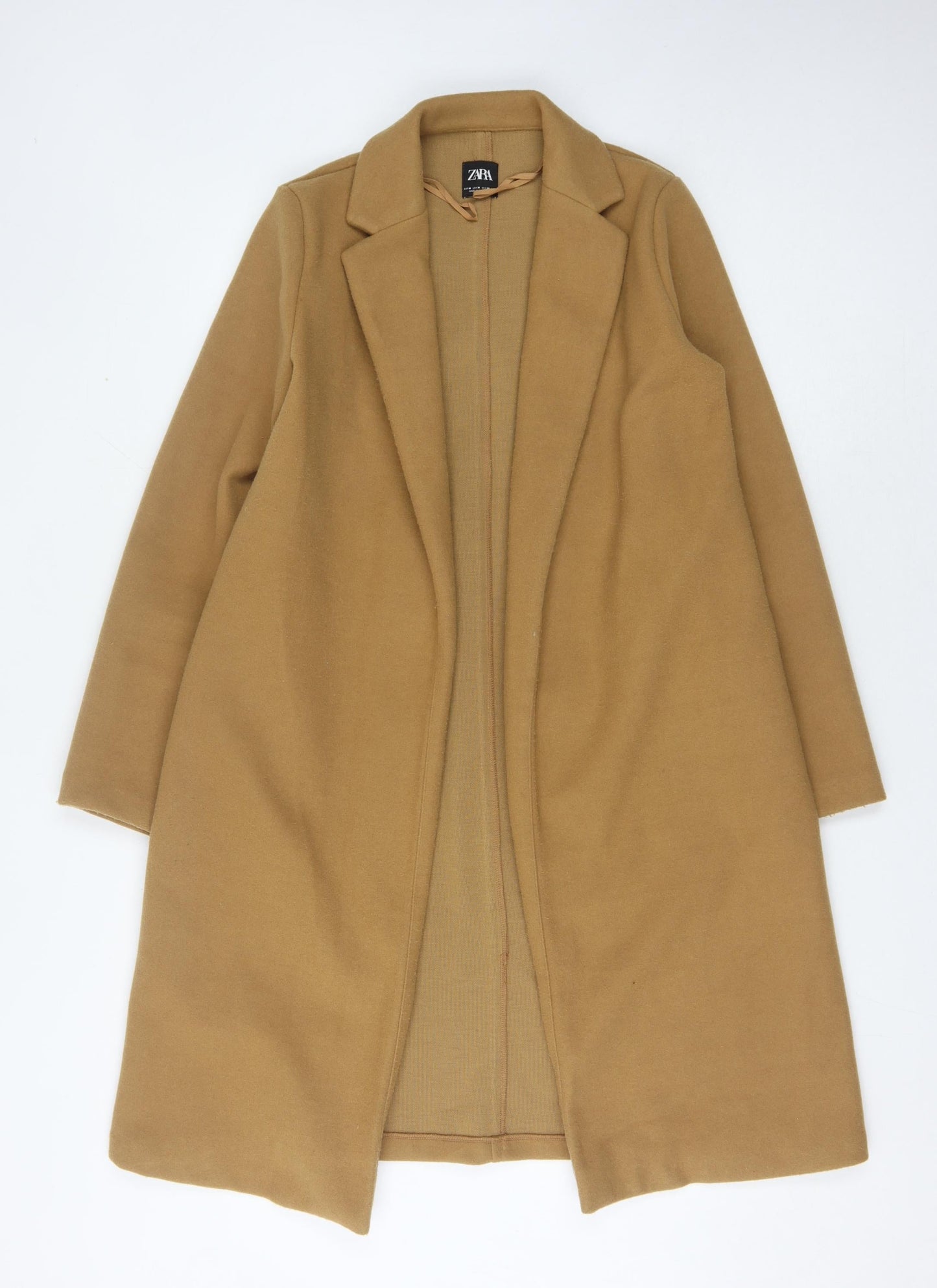 Womens UK Size M Zara Beige Overcoat