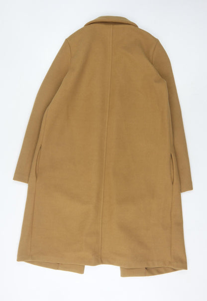Womens UK Size M Zara Beige Overcoat