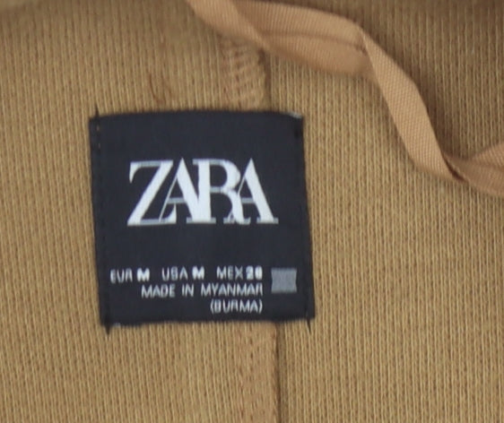 Womens UK Size M Zara Beige Overcoat