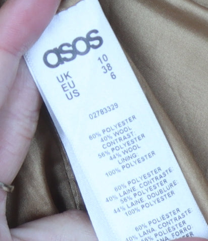 Womens UK Size 10 ASOS Beige Overcoat