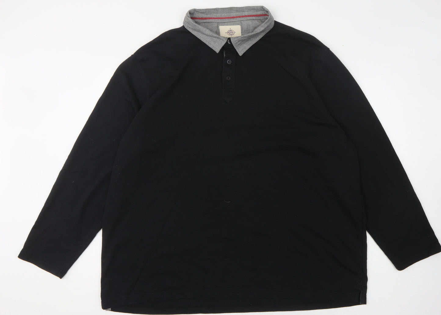 Oakman Apparel Men's Black Long Sleeve Polo 4XL