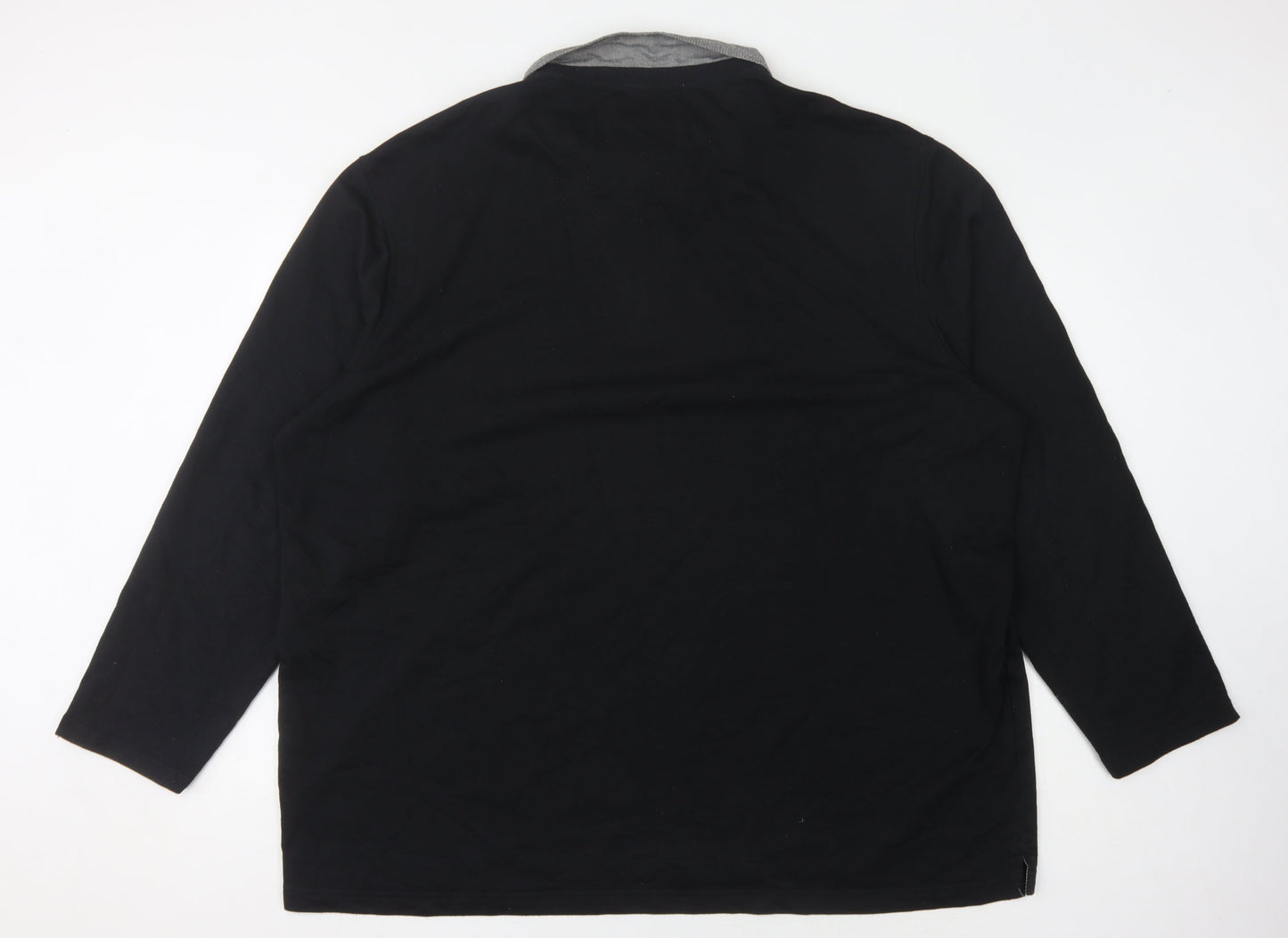 Oakman Apparel Men's Black Long Sleeve Polo 4XL